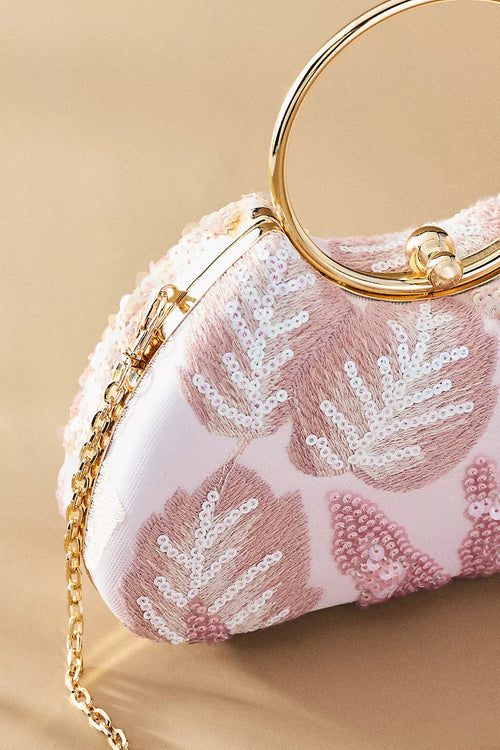 Beaded evening clasp bag