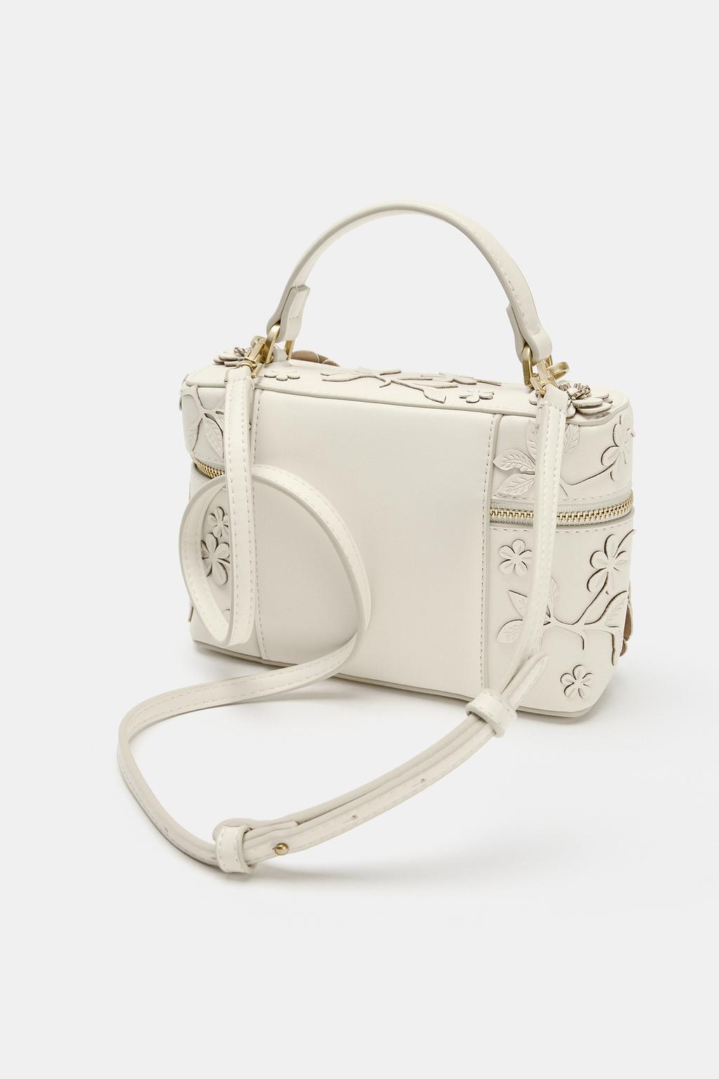 Floral-print cosmetic bag