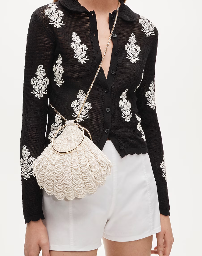 Beaded shell bag
