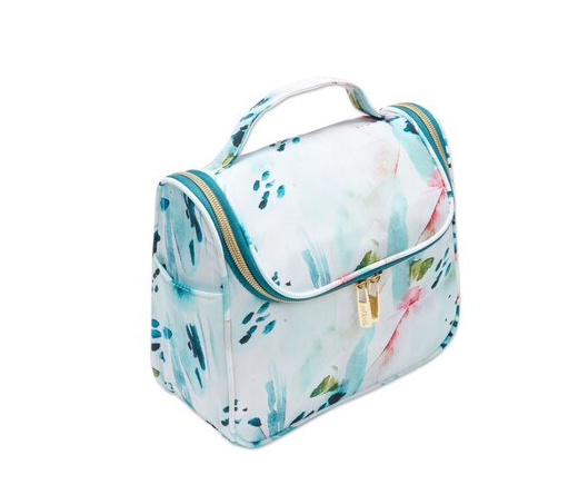 Watercolor Floral Print Hanging Toiletry Bag