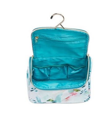 Watercolor Floral Print Hanging Toiletry Bag