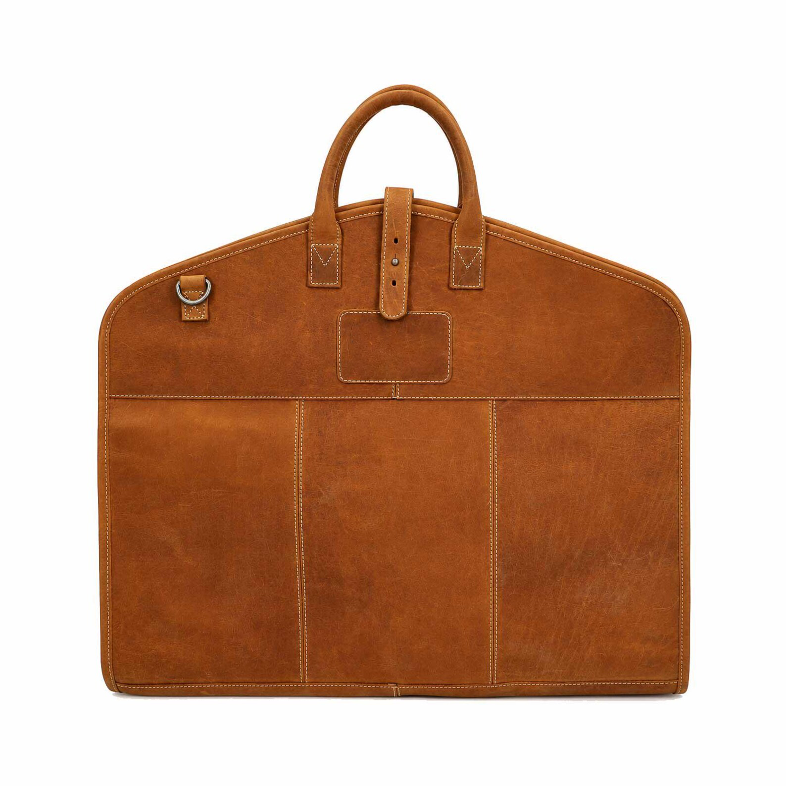 Convertible Leather Suit Garment Duffle Bag