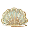 Pearl and Beaded Shell Crossbody Bag