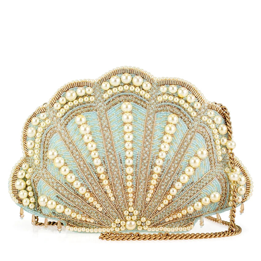 Pearl and Beaded Shell Crossbody Bag