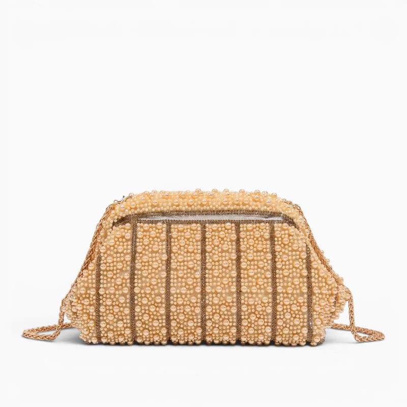 Beaded clasp clutch