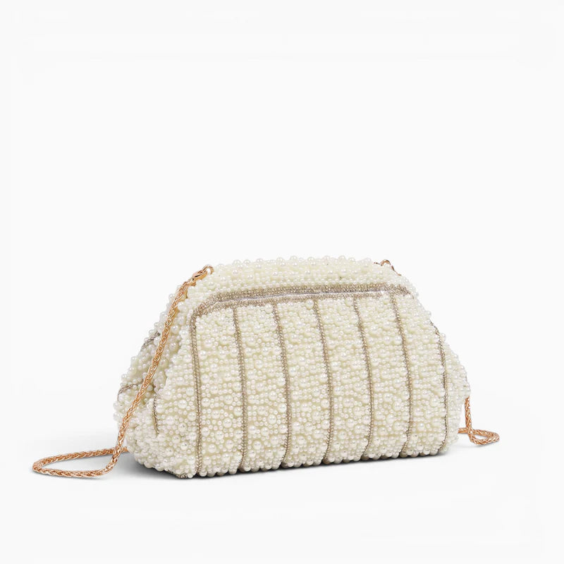 Beaded clasp clutch