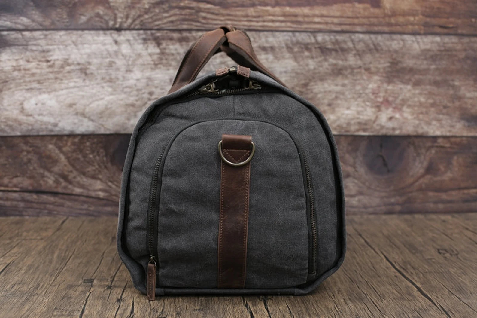 2-in-1 Waxed Canvas Convertible Garment Duffle Bag