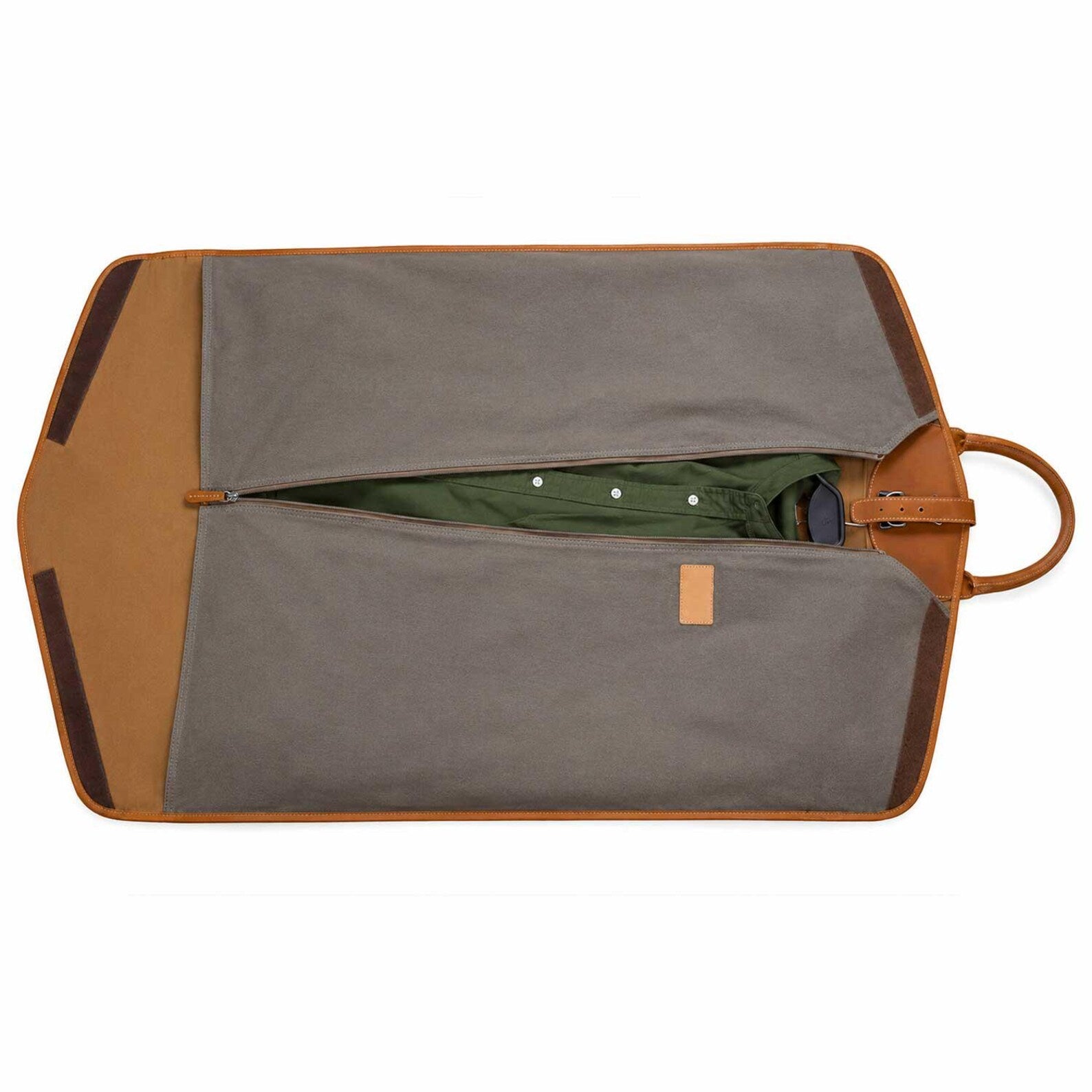 Convertible Leather Suit Garment Duffle Bag