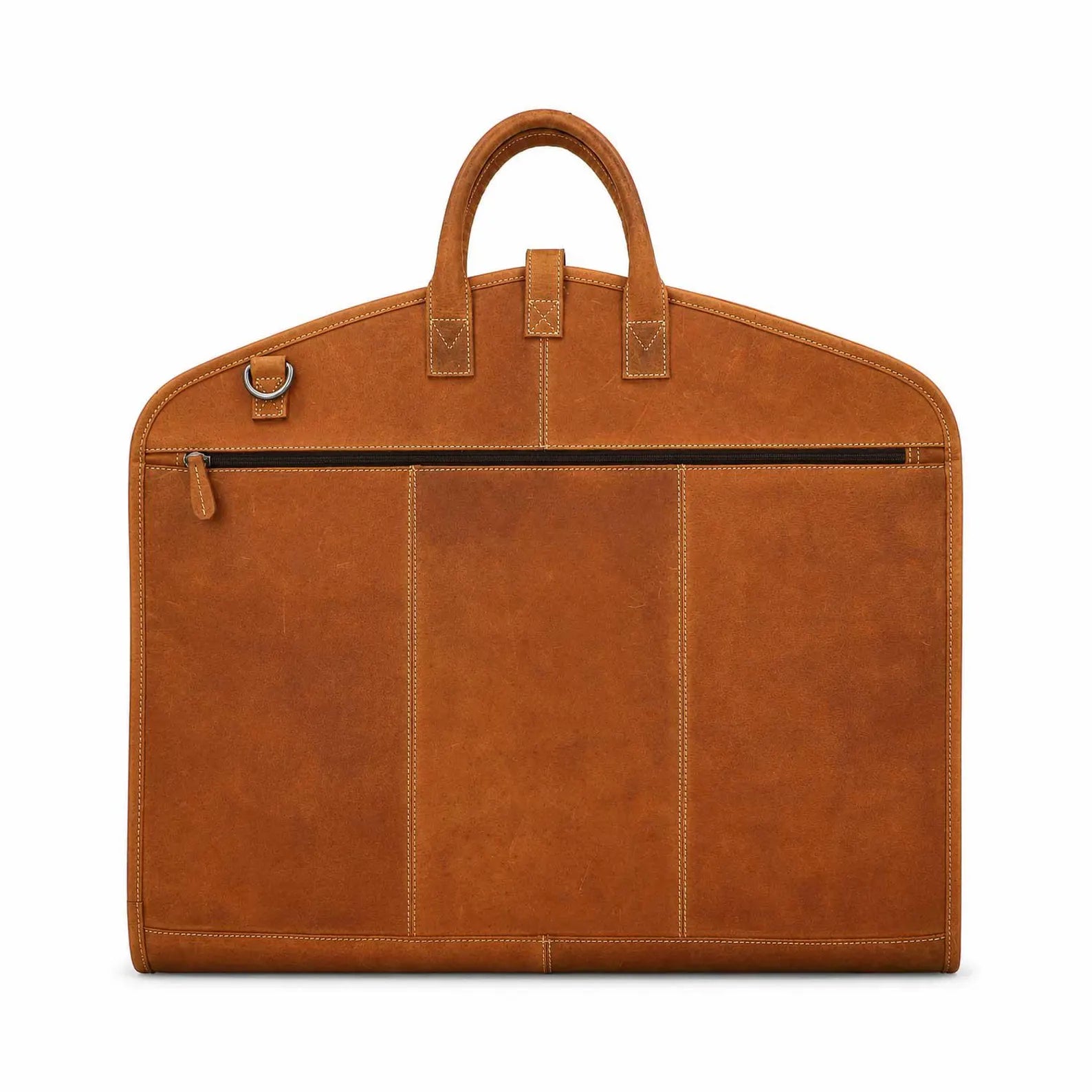 Convertible Leather Suit Garment Duffle Bag